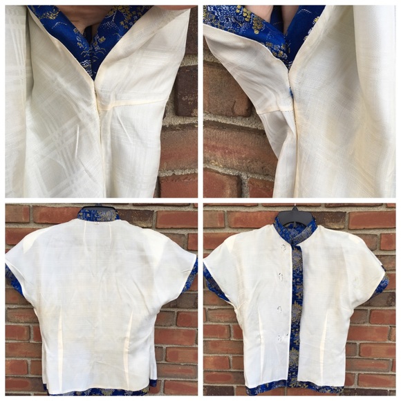 Vintage Authentic Chinese Mandarin Shirt Tunic Med - Picture 8 of 11